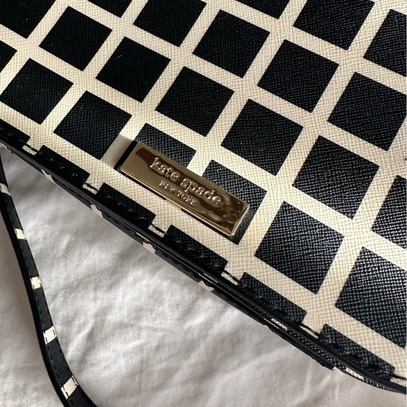 Kate Spade New York Checkered PVC Crossbody Bag - Picture 2 of 5